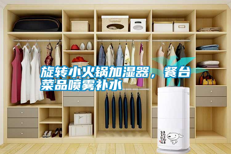 旋轉(zhuǎn)小火鍋加濕器，餐臺菜品噴霧補水