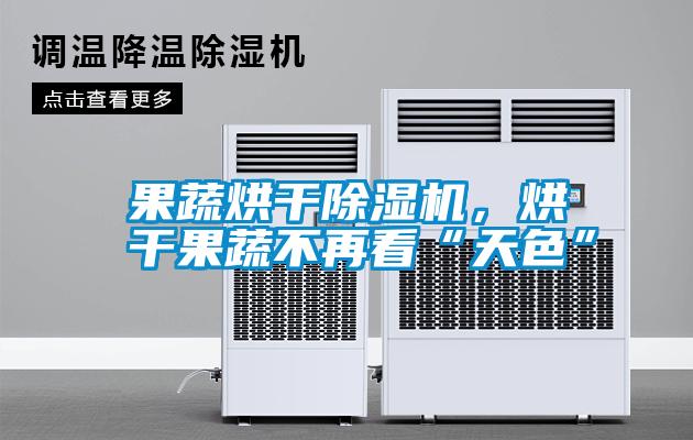 果蔬烘干除濕機(jī)，烘干果蔬不再看“天色”