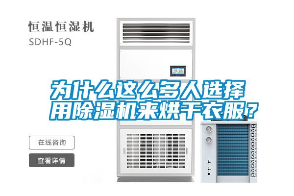 為什么這么多人選擇用除濕機來烘干衣服？