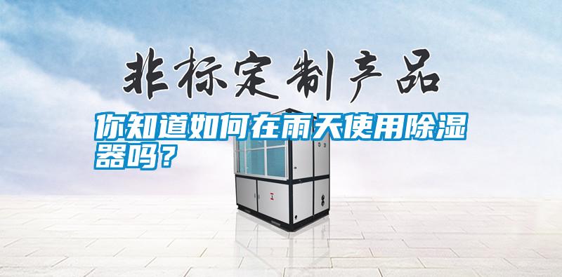 你知道如何在雨天使用除濕器嗎？