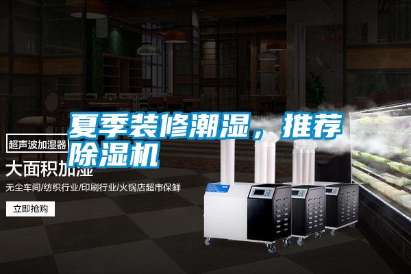 夏季裝修潮濕，推薦除濕機