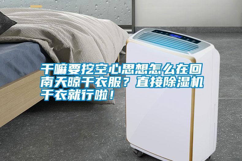 干嘛要挖空心思想怎么在回南天晾干衣服？直接除濕機干衣就行啦！