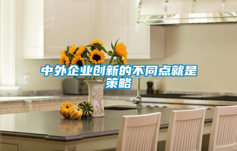 中外企業(yè)創(chuàng)新的不同點(diǎn)就是策略