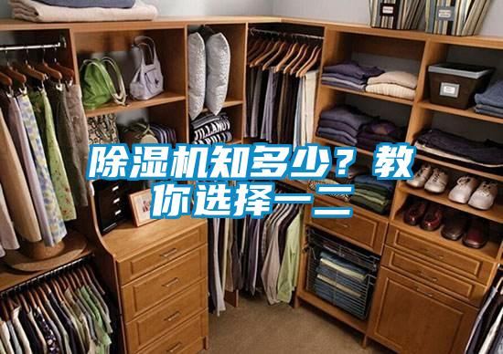 除濕機知多少？教你選擇一二