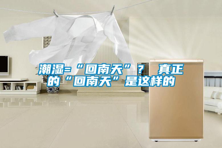 潮濕=“回南天”？ 真正的“回南天”是這樣的