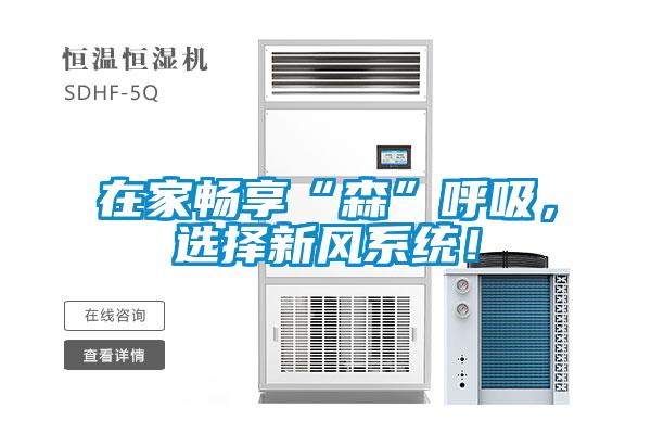 在家暢享“森”呼吸，選擇新風系統(tǒng)！
