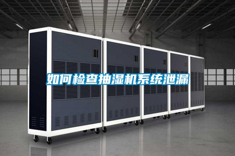 如何檢查抽濕機系統(tǒng)泄漏