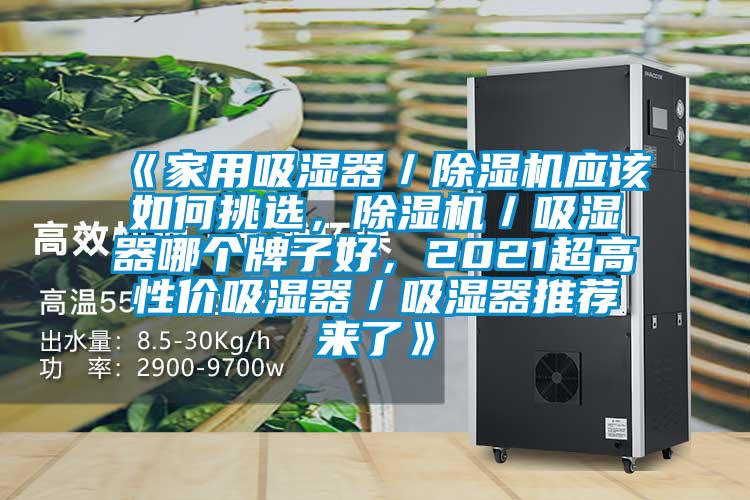 《家用吸濕器／除濕機(jī)應(yīng)該如何挑選，除濕機(jī)／吸濕器哪個(gè)牌子好，2021超高性價(jià)吸濕器／吸濕器推薦來了》