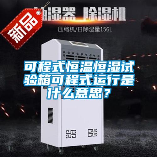 可程式恒溫恒濕試驗箱可程式運(yùn)行是什么意思？