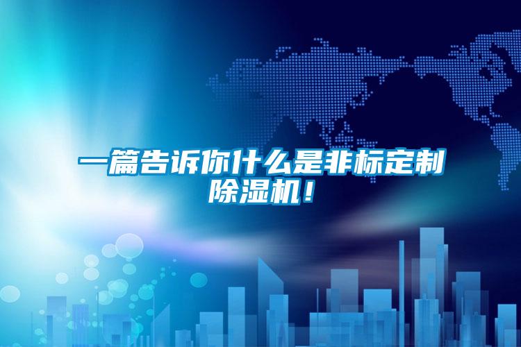 一篇告訴你什么是非標(biāo)定制除濕機(jī)！