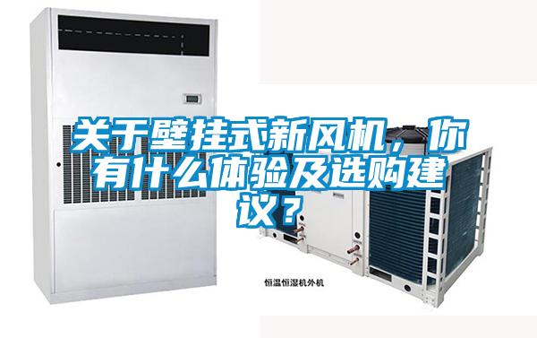 關(guān)于壁掛式新風(fēng)機(jī)，你有什么體驗(yàn)及選購(gòu)建議？