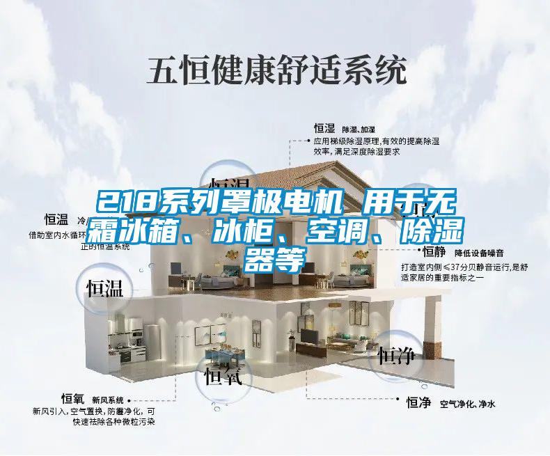 218系列罩極電機 用于無霜冰箱、冰柜、空調(diào)、除濕器等
