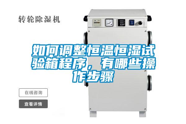 如何調(diào)整恒溫恒濕試驗箱程序，有哪些操作步驟