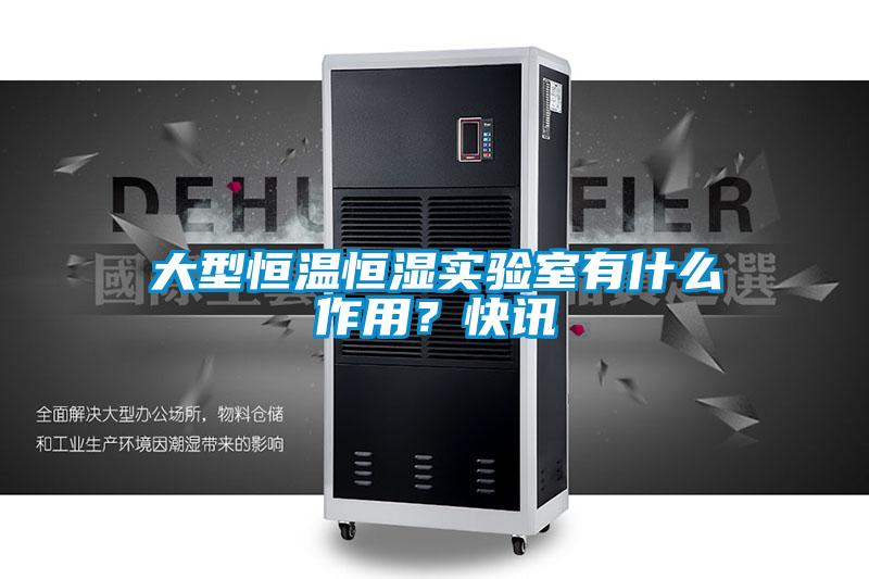 大型恒溫恒濕實驗室有什么作用？快訊
