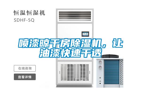 噴漆晾干房除濕機(jī)，讓油漆快速干透