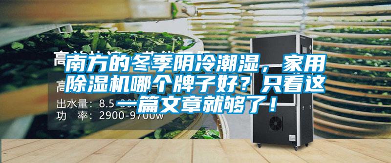 南方的冬季陰冷潮濕，家用除濕機哪個牌子好？只看這一篇文章就夠了！