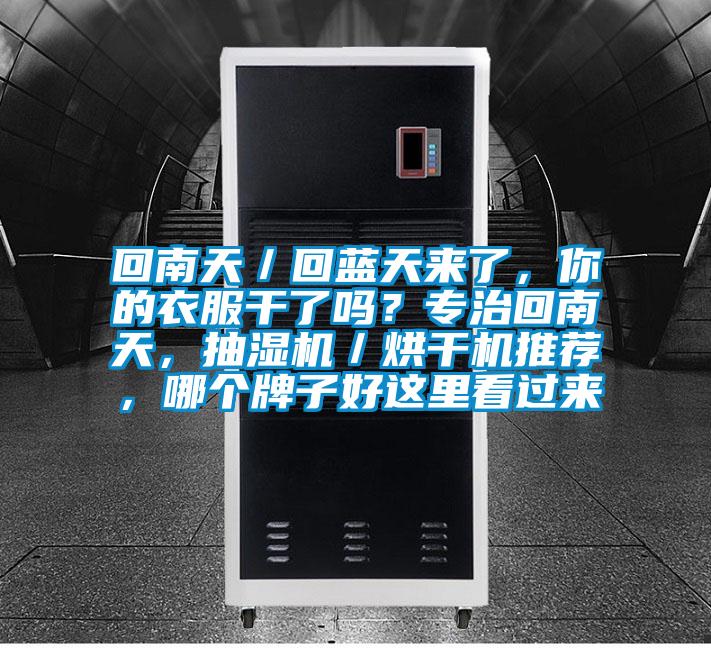 回南天／回藍天來了，你的衣服干了嗎？專治回南天，抽濕機／烘干機推薦，哪個牌子好這里看過來