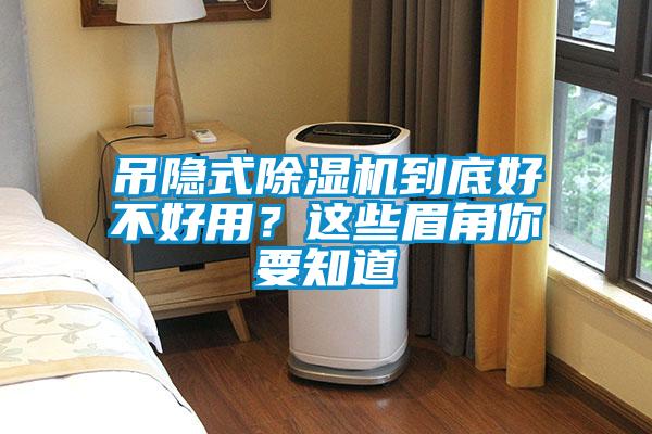 吊隱式除濕機(jī)到底好不好用？這些眉角你要知道