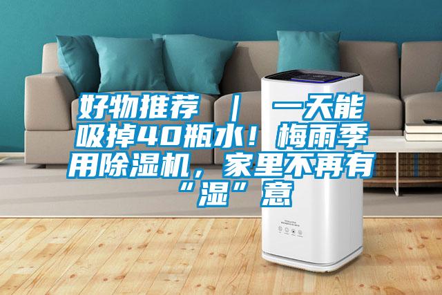 好物推薦 ｜ 一天能吸掉40瓶水！梅雨季用除濕機，家里不再有“濕”意