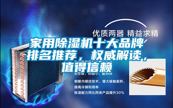 家用除濕機十大品牌排名推薦，權威解讀，值得信賴