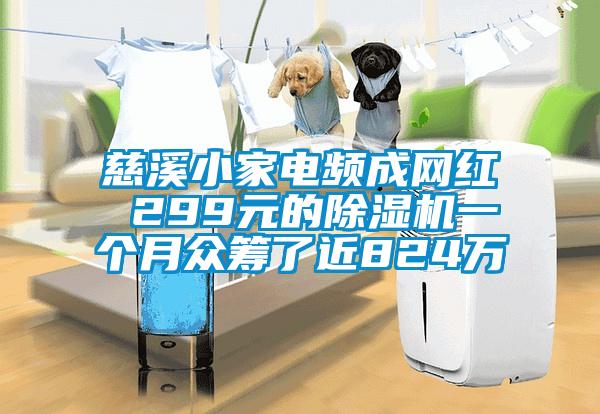 慈溪小家電頻成網(wǎng)紅 299元的除濕機(jī)一個月眾籌了近824萬