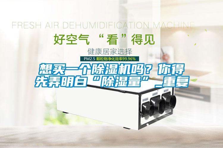 想買一個(gè)除濕機(jī)嗎？你得先弄明白“除濕量”_重復(fù)