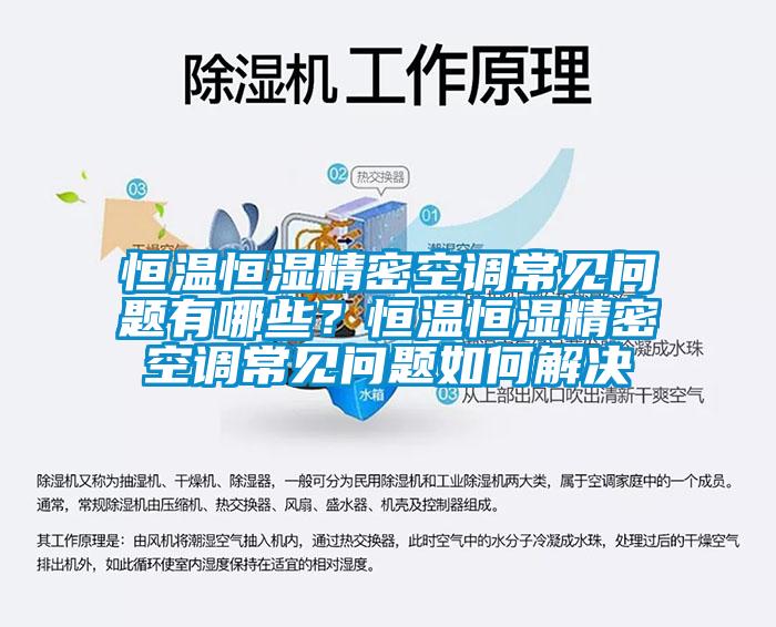 恒溫恒濕精密空調(diào)常見(jiàn)問(wèn)題有哪些？恒溫恒濕精密空調(diào)常見(jiàn)問(wèn)題如何解決