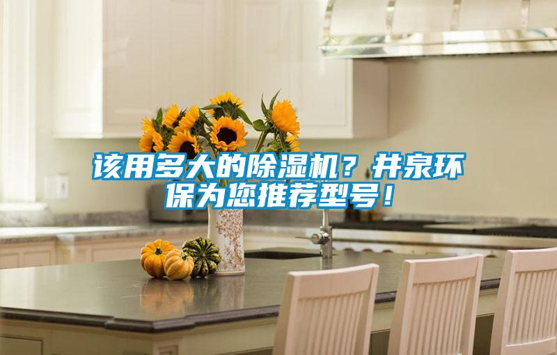 該用多大的除濕機(jī)？井泉環(huán)保為您推薦型號！