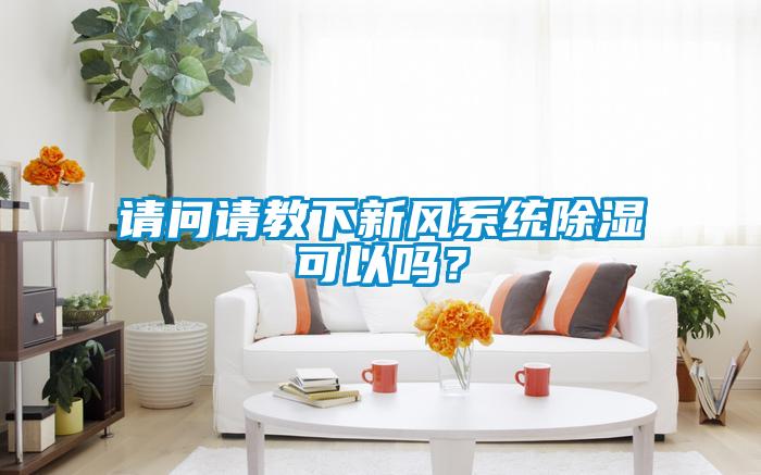 請問請教下新風系統(tǒng)除濕可以嗎？