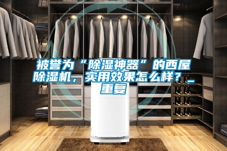 被譽(yù)為“除濕神器”的西屋除濕機(jī)，實(shí)用效果怎么樣？_重復(fù)