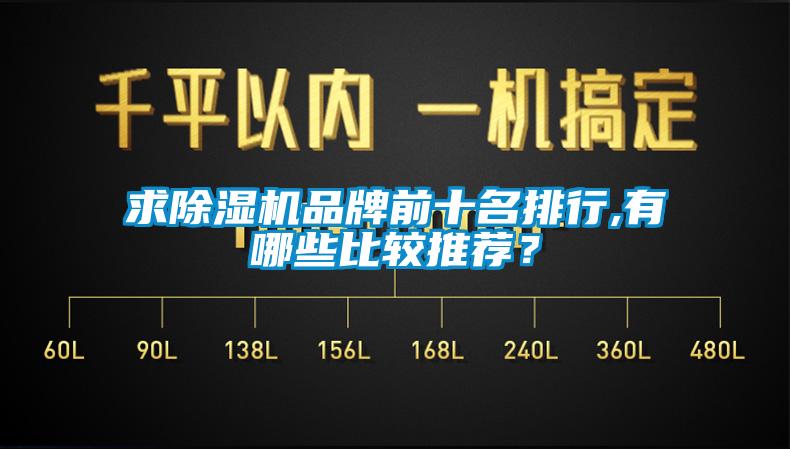 求除濕機品牌前十名排行,有哪些比較推薦？