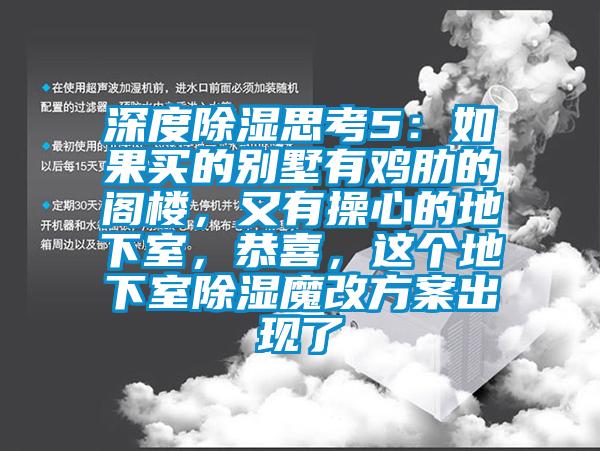 深度除濕思考5：如果買的別墅有雞肋的閣樓，又有操心的地下室，恭喜，這個地下室除濕魔改方案出現(xiàn)了