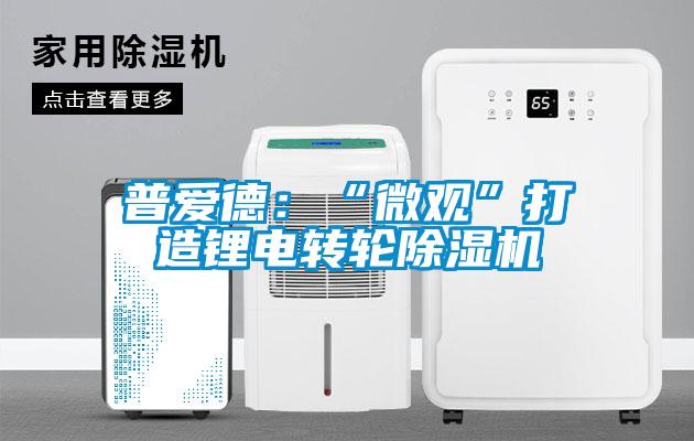 普愛德：“微觀”打造鋰電轉(zhuǎn)輪除濕機(jī)