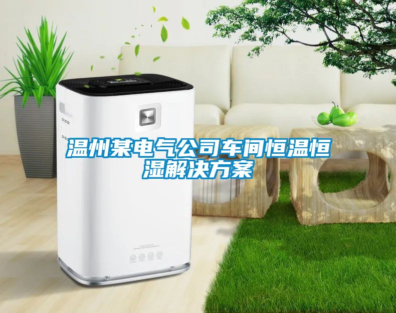 溫州某電氣公司車間恒溫恒濕解決方案