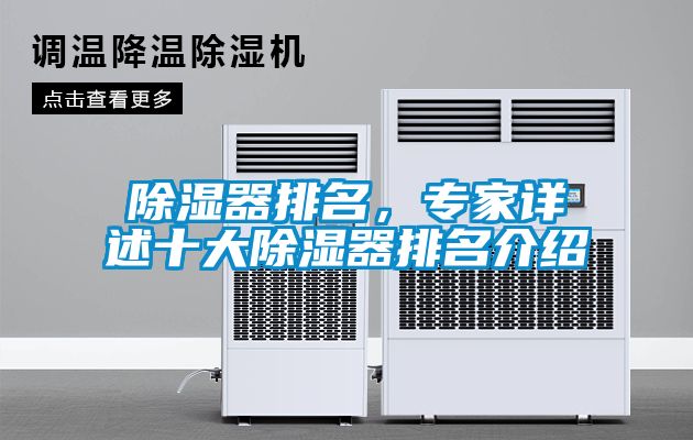 除濕器排名，專家詳述十大除濕器排名介紹