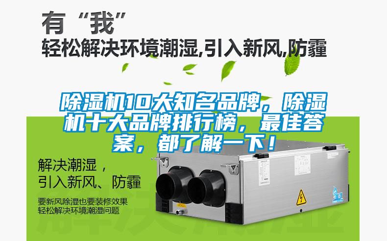 除濕機10大知名品牌，除濕機十大品牌排行榜，最佳答案，都了解一下！