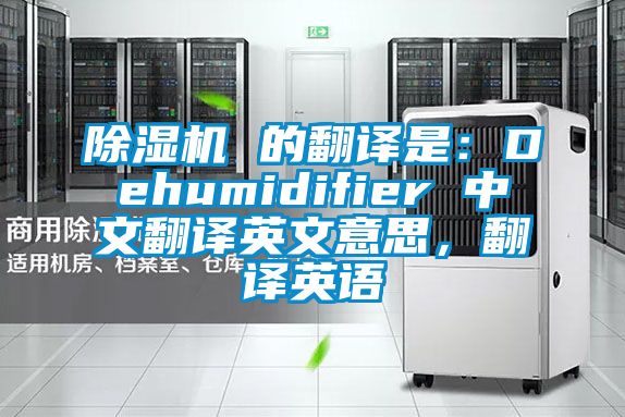 除濕機(jī) 的翻譯是：Dehumidifier 中文翻譯英文意思，翻譯英語