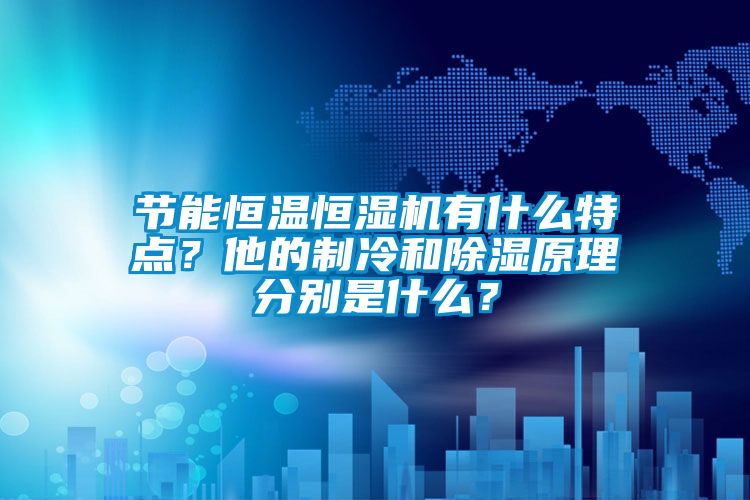 節(jié)能恒溫恒濕機(jī)有什么特點(diǎn)？他的制冷和除濕原理分別是什么？