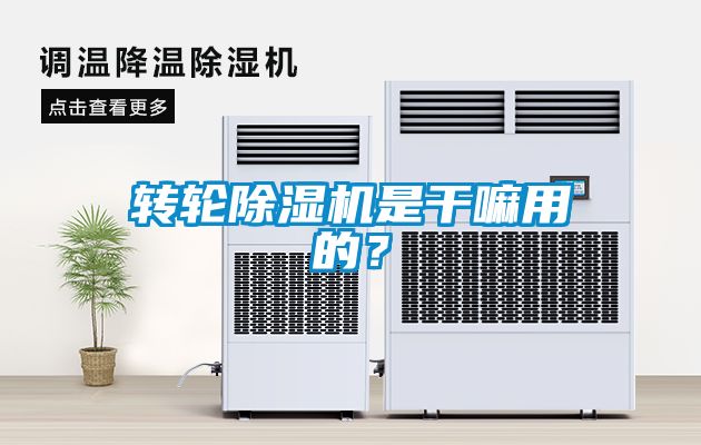 轉輪除濕機是干嘛用的？