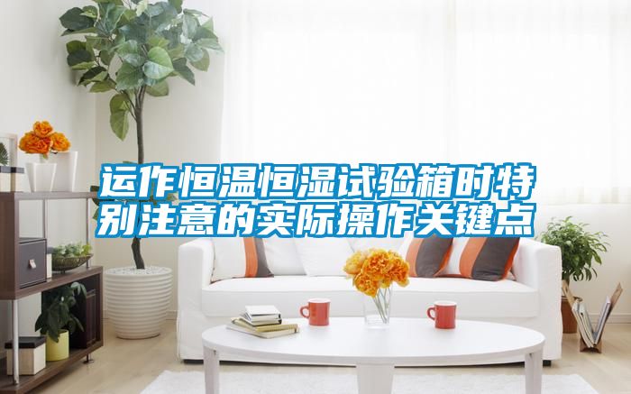 運(yùn)作恒溫恒濕試驗(yàn)箱時特別注意的實(shí)際操作關(guān)鍵點(diǎn)