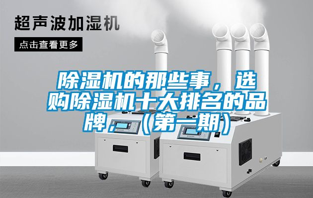 除濕機的那些事，選購除濕機十大排名的品牌，（第一期）
