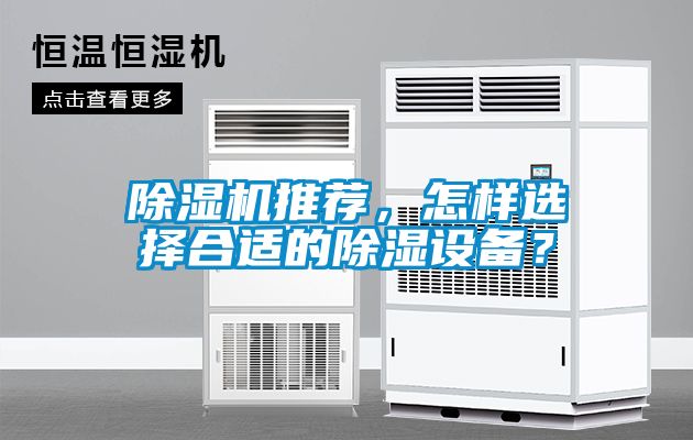 除濕機推薦，怎樣選擇合適的除濕設備？