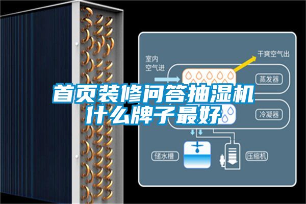首頁裝修問答抽濕機(jī)什么牌子最好