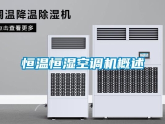 知識百科恒溫恒濕空調機概述